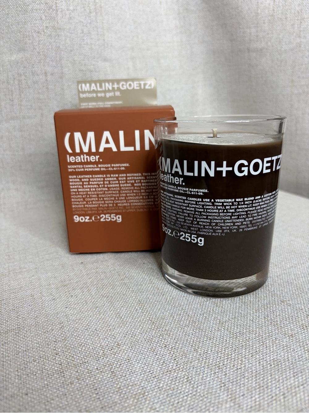 Malin+Goetz Leather Scented Candle - Brown